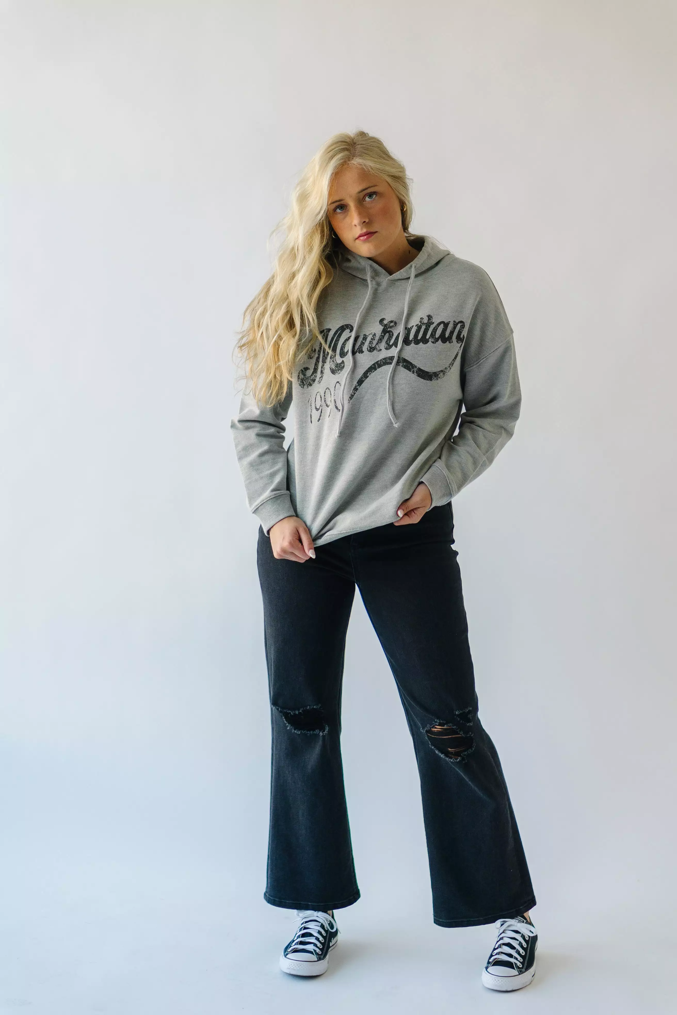 The Manhattan Hoodie in Heather Grey + Charcoal