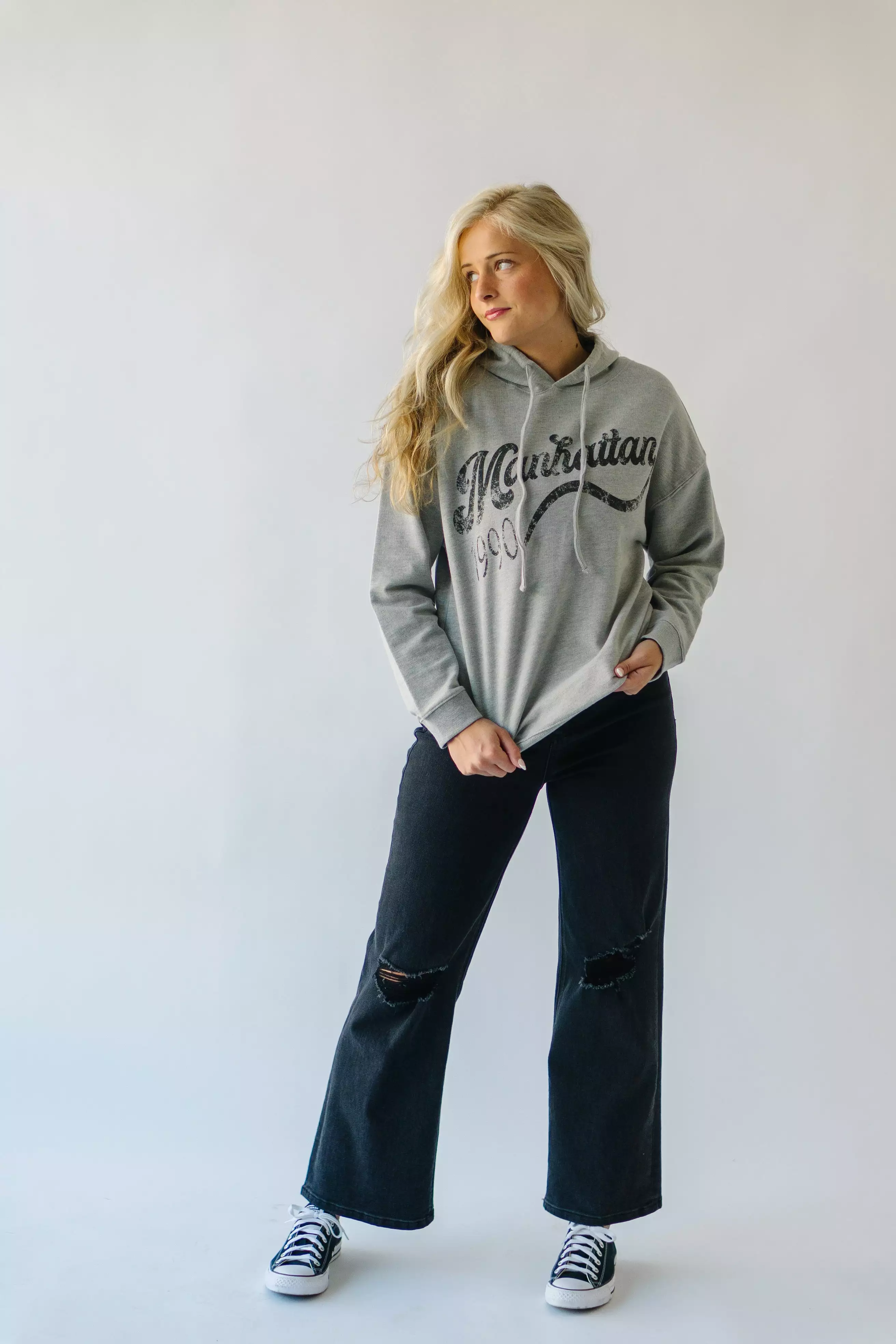 The Manhattan Hoodie in Heather Grey + Charcoal