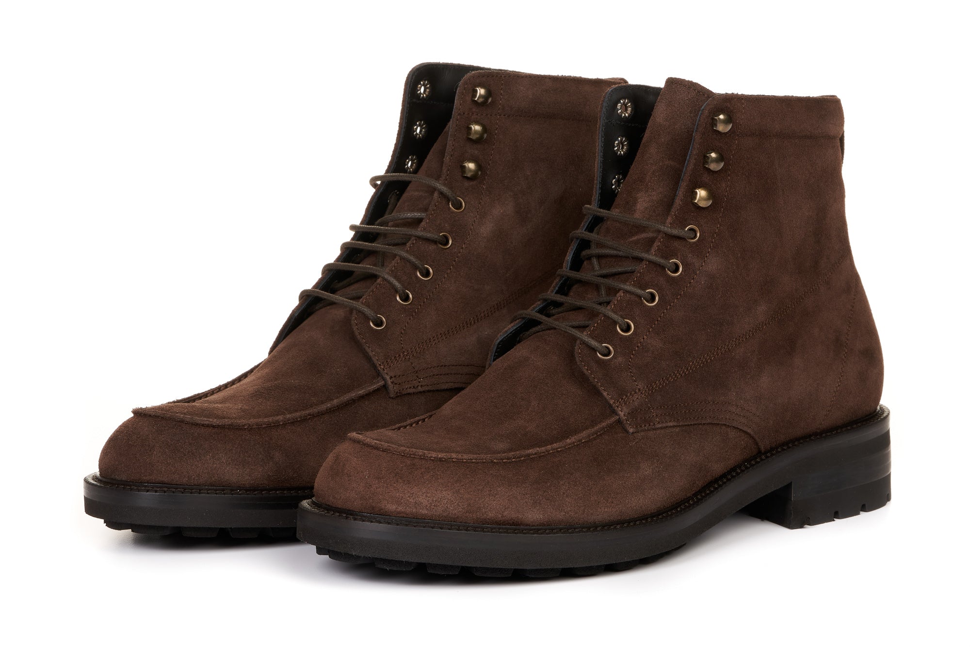 The Stryker Moc-Toe Boot - Dark Brown Suede