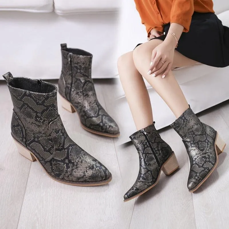 Thick Heel Sexy Short Boots