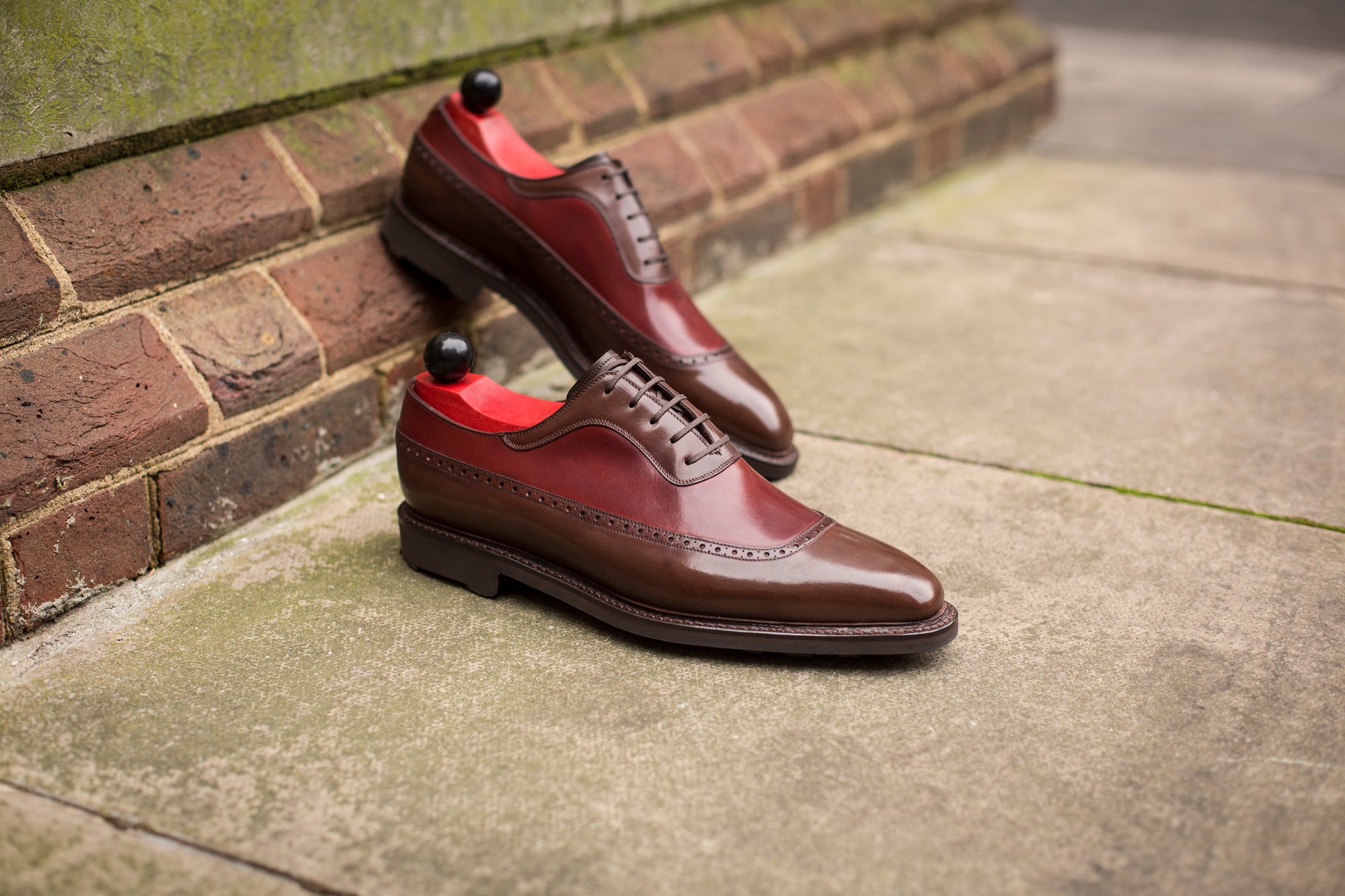 Tulloss - MTO - Shaded Brown Calf / Burgundy Calf - LPB Last - Rugged Rubber Sole