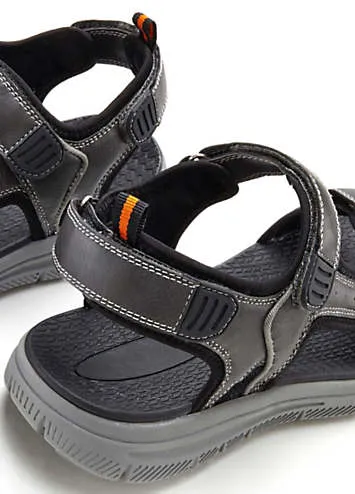 Vegan Velcro Trekking Sandals by Le Jogger | Look Again