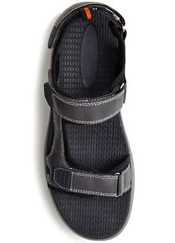 Vegan Velcro Trekking Sandals by Le Jogger | Look Again