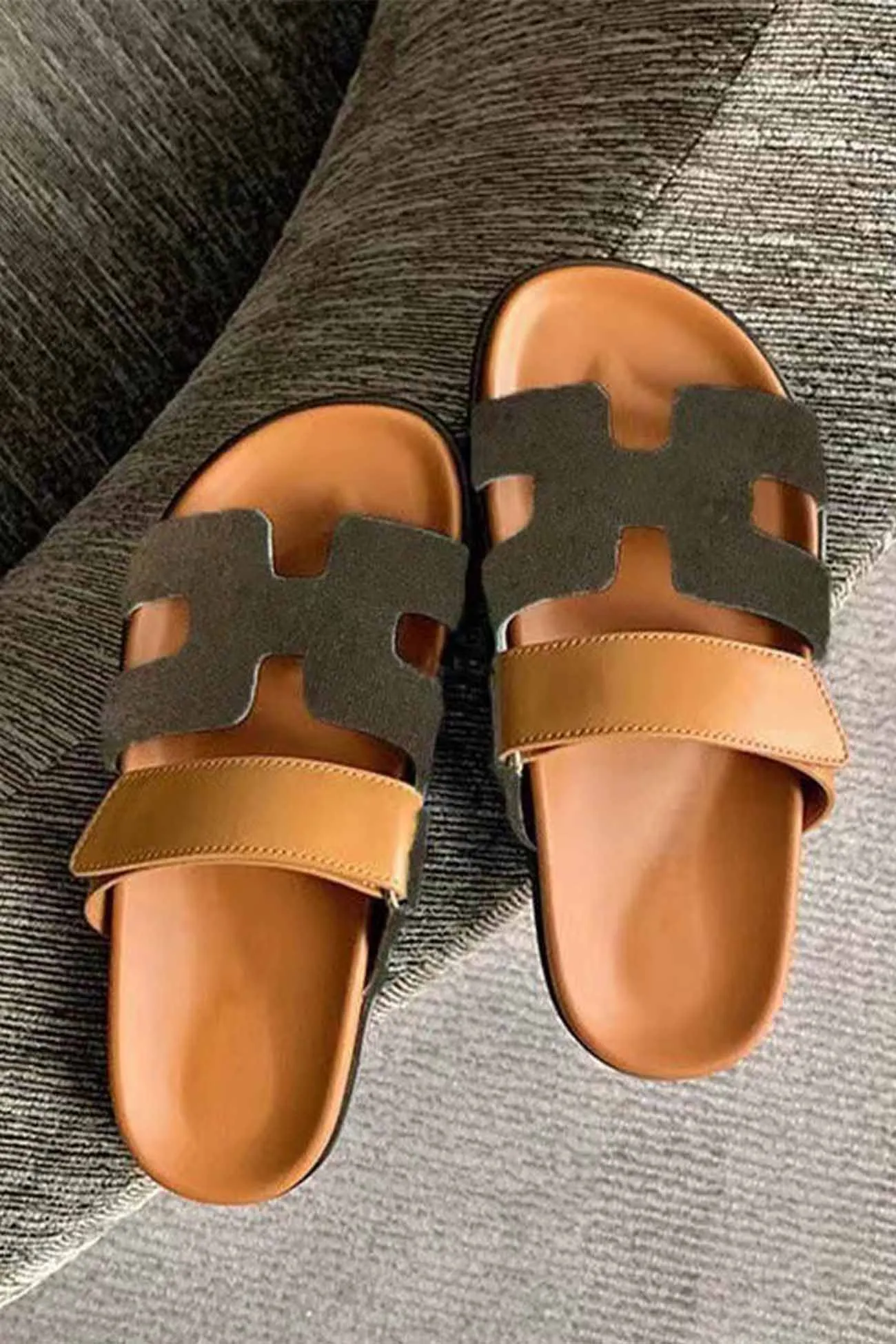 Velcro Platform Slide-On Sandals