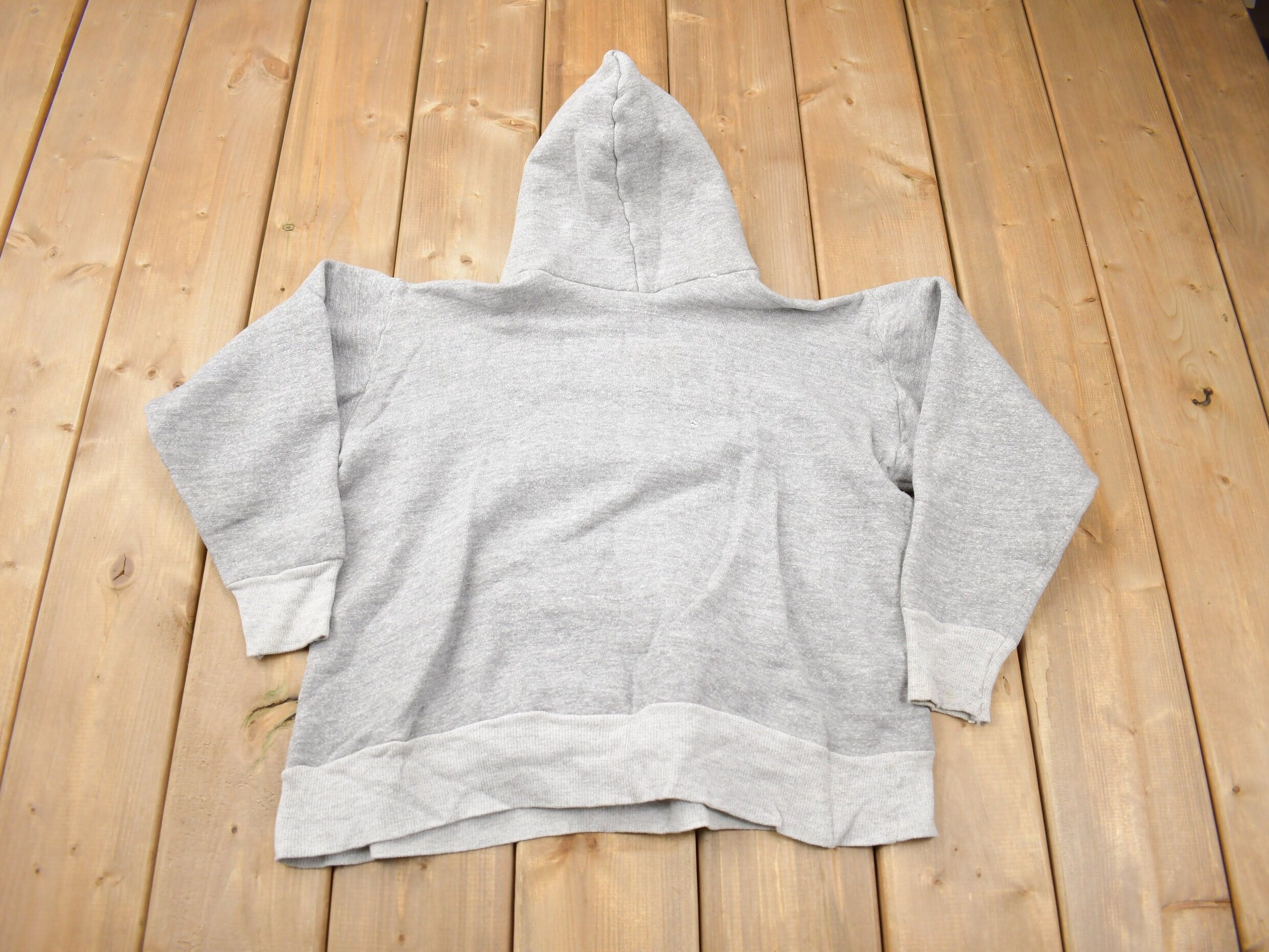 Vintage 1960s Gym Master Blank Grey Hoodie / Boys Size / True Vintage / Made In Canada / 60s Hoodie