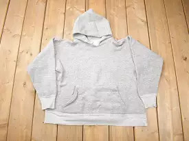 Vintage 1960s Gym Master Blank Grey Hoodie / Boys Size / True Vintage / Made In Canada / 60s Hoodie