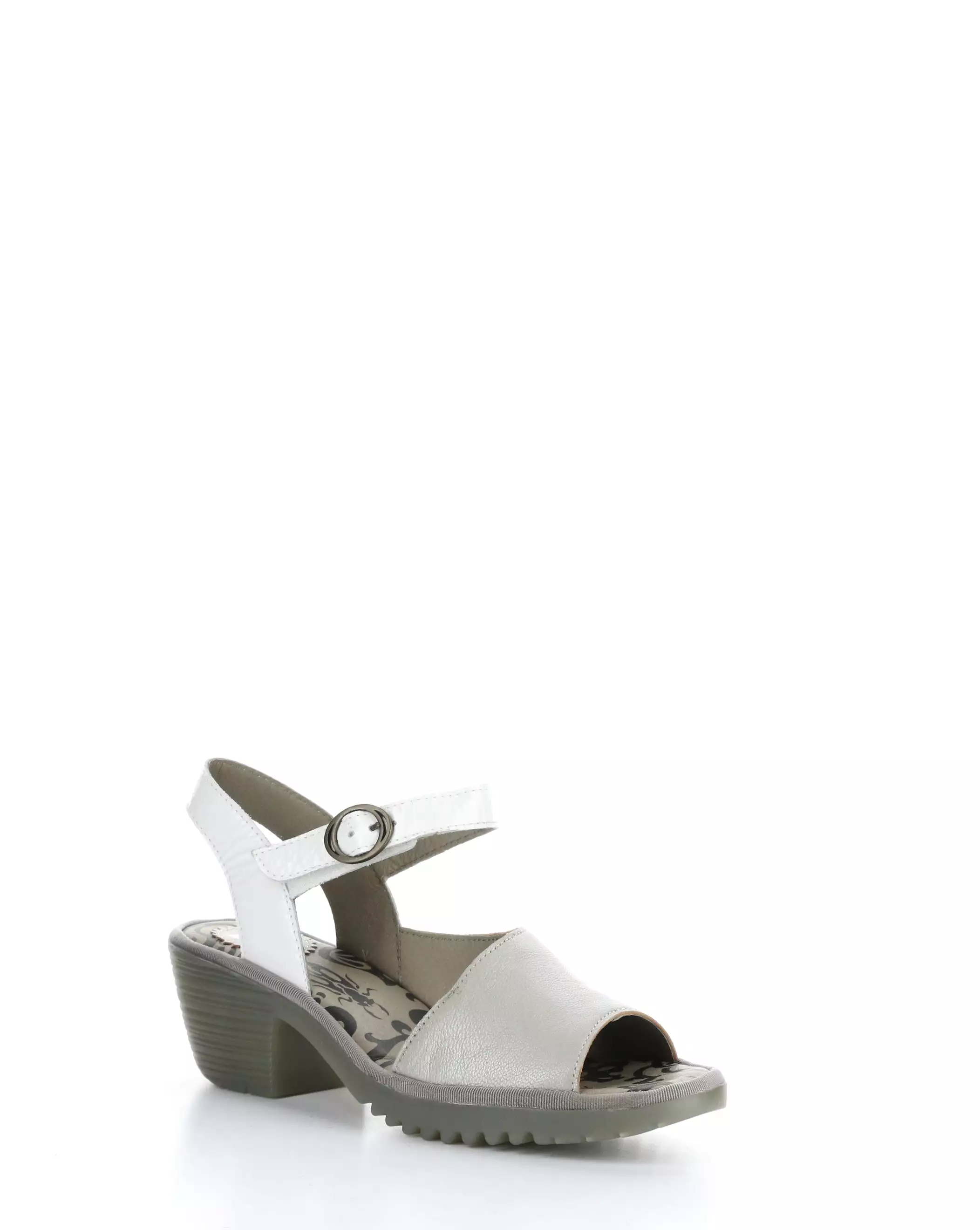 WELY439FLY 001 SILVER/OFF WHITE Velcro Sandals