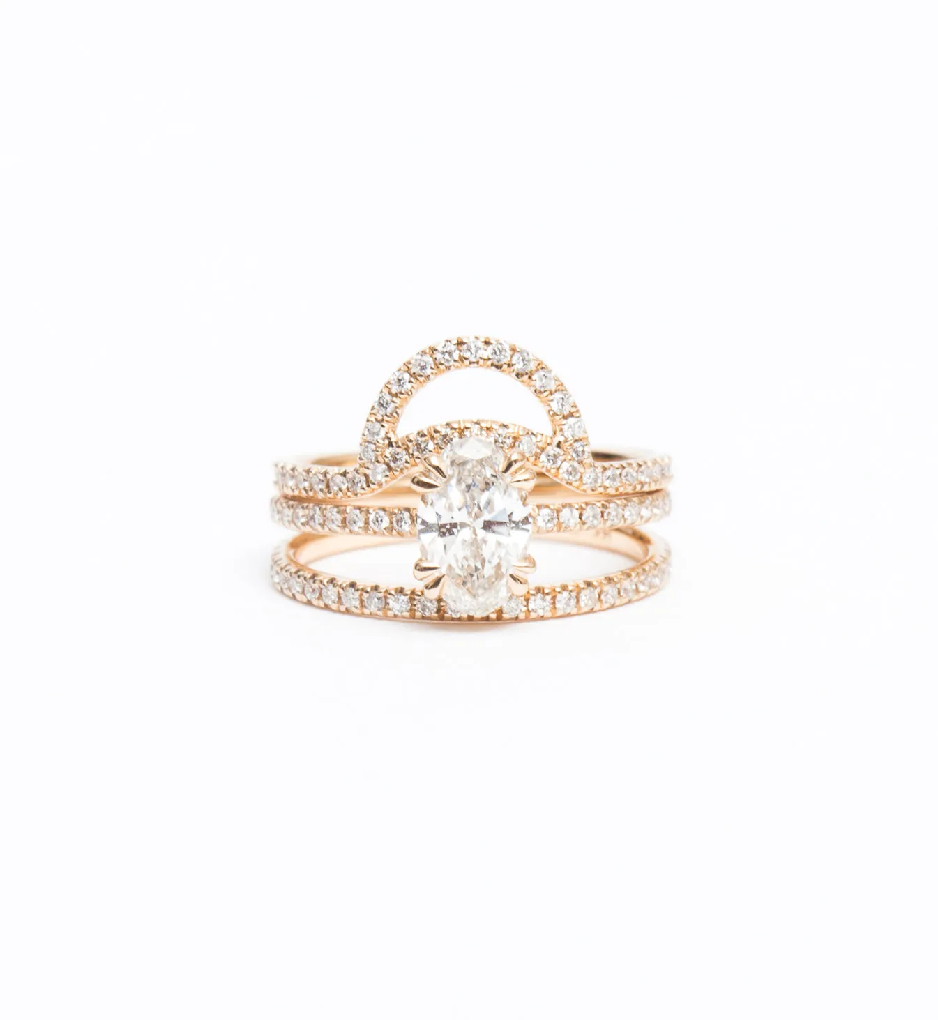 White Diamond Eleonore Pavé Helios Band