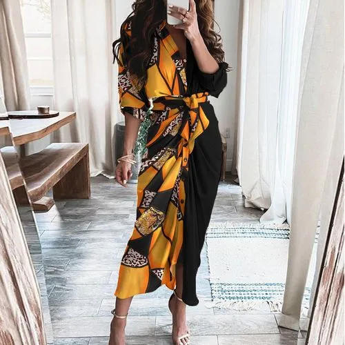 Women's Sheath Dress Bodycon Dress Elegant V Neck Straps Ruched Long Sleeve Stripe Midi Dress Business Date