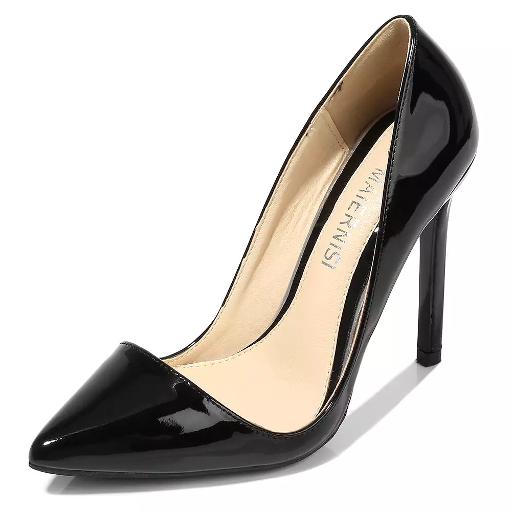 Women's Candy Color Pointed Toe Shallow Stiletto Heel Pumps