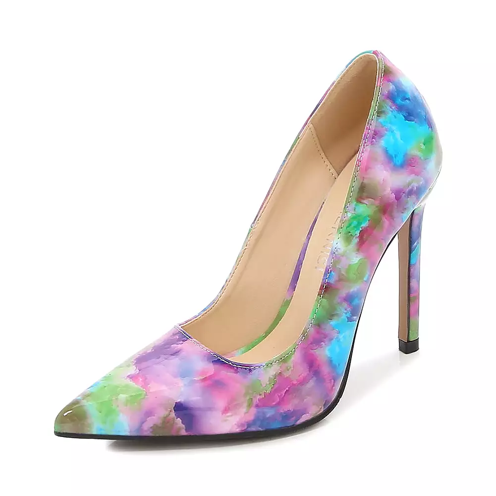 Women's Flora Pointed Toe Shallow Stiletto Heel Pumps