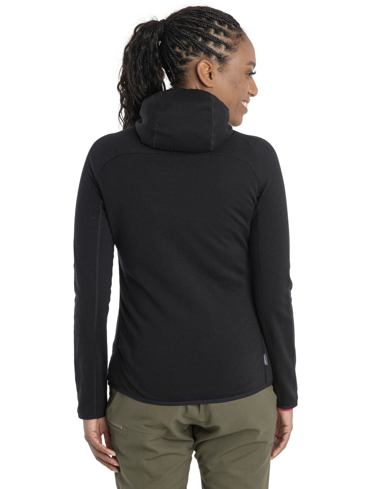 Womens Merino Blend Quantum Hybrid LS Zip Hoodie