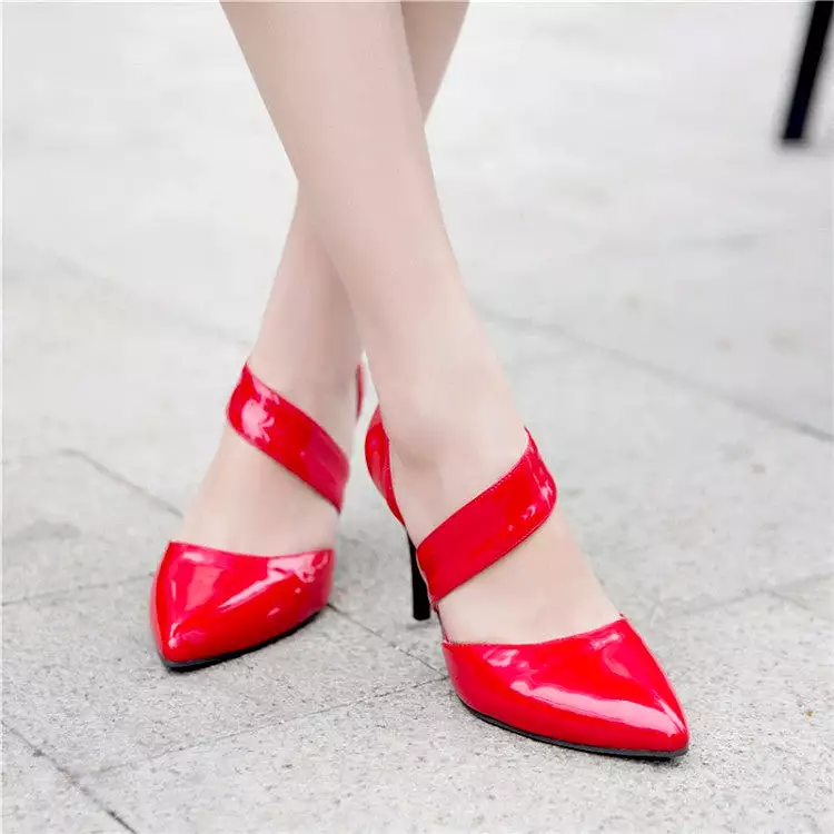 Women's Pointed Toe Shallow Hollow Out High Heel Stiletto Sandals