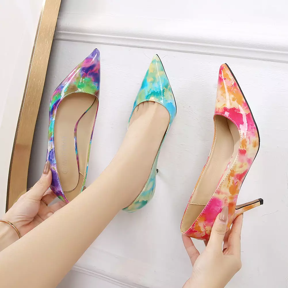 Women's Pointed Toe Shallow Stiletto Heel Pumps