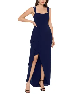 Xscape Womens Ruffle Gown Dress