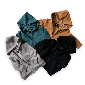 ZIP BAMBOO HOODIE- Organic Cotton French Terry